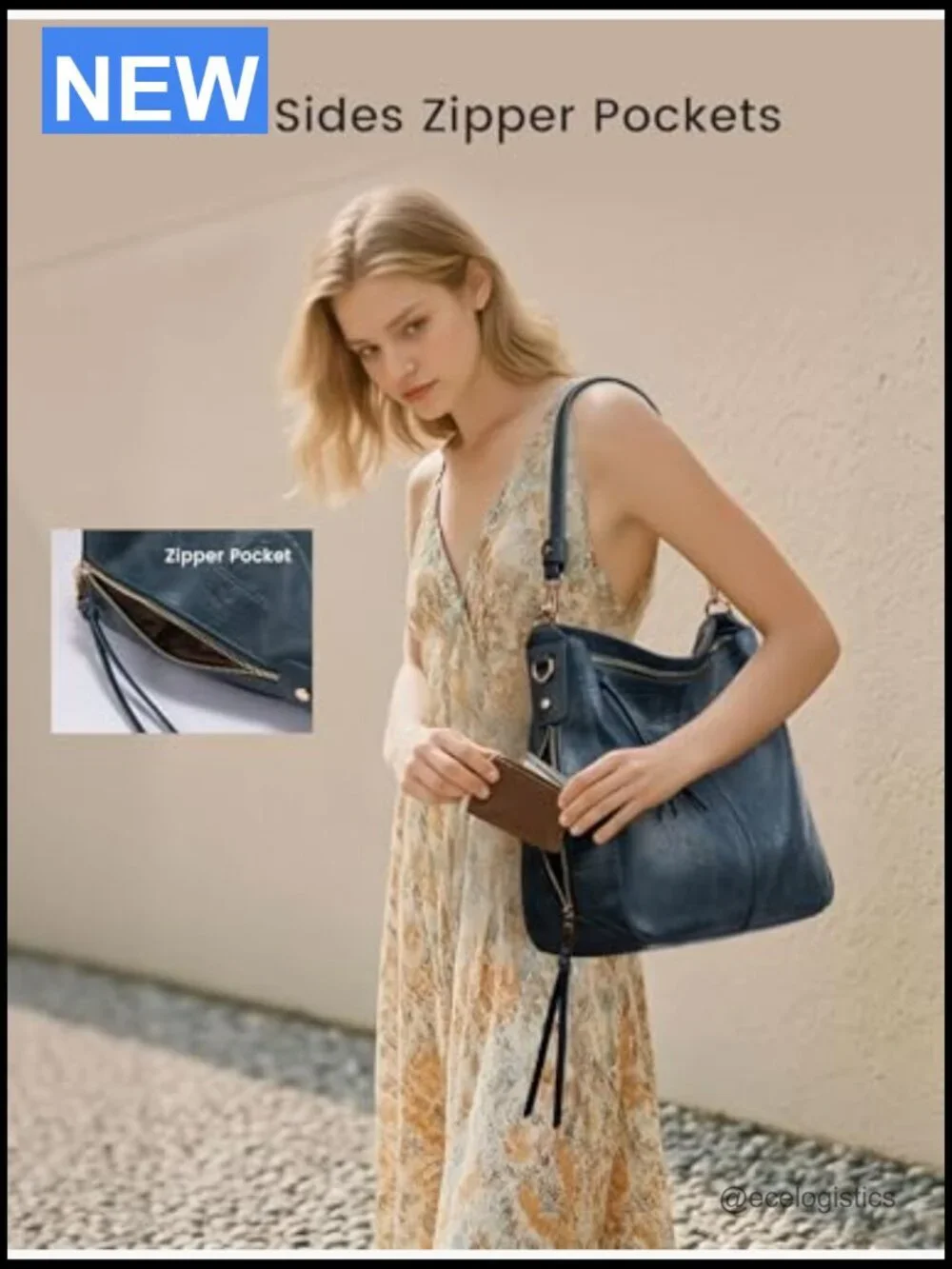 Faux Leather Hobo Crossbody Bag Large Retro Shoulder Purse Tote